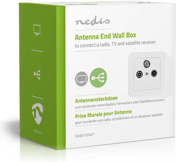 Immagine prodotto Nedis Presa a muro p Antenna 1 x uscita F (Presa d'antenna)
