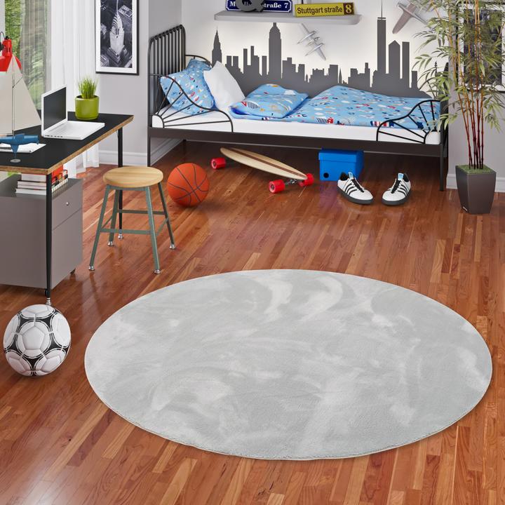 Produktbild Pergamon Kinder Super Soft Fellteppich Pearl Kids Rund (120 x 120 cm)