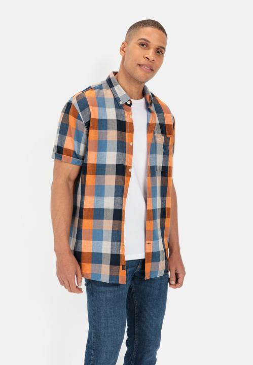 Image du produit Camel Active Chemise à carreaux en lin mélangé (M)
