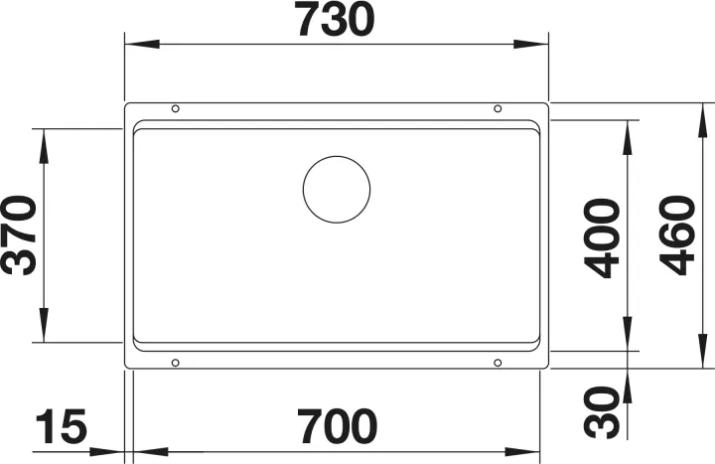 Produktbild Blanco Etagon 700-U (Aufsatzspülbecken, 46 cm, 73 cm)