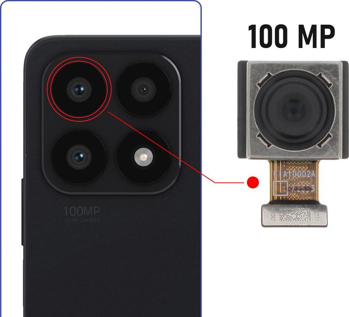 Actual product image Clappio Rear camera for Honor X8a main sensor 100MP