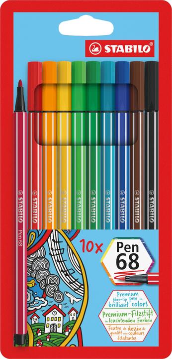 Immagine prodotto STABILO Penna 68 (Multicolore, 10 x)