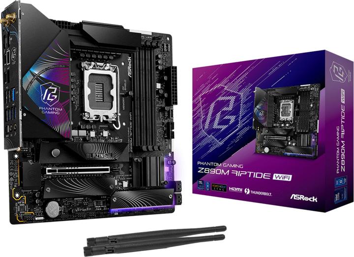 Productafbeelding AsRock Z890M Riptide WiFi Intel DDR5 S1851 MATX (LGA 1851, Intel Z890, mATX)