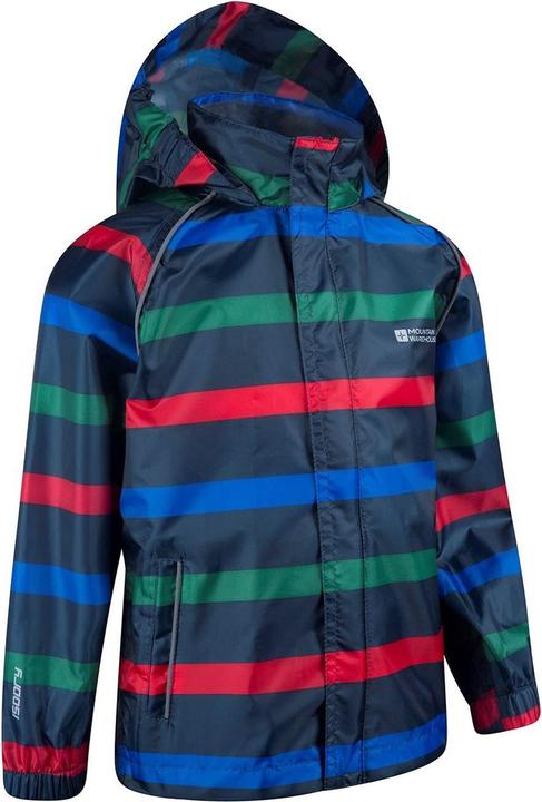 Actual product image Mountain Warehouse Childrens/Kids Contrast Striped Waterproof Jacket (98)