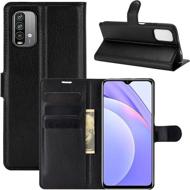 Actual product image MU Classic Litchi Leather Bookcover Series (Xiaomi Redmi 9T, Realme 9 4G)