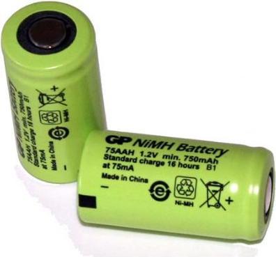 Produktbild GP Batteries Spezial-Akku 2/3 AA Flat-Top NiMH GP75AAH 1.2 V 750 mAh (1 Stk., Gerätespezifisch, 750 mAh, Akku)