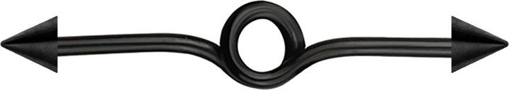 Actual product image Star Piercing Barbell black loop with two cones (Surgical steel 316L, without brass)