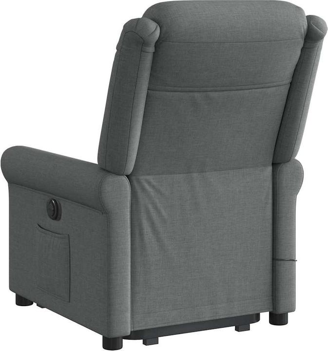 Immagine prodotto VidaXL Poltrona massaggiante elettrica con ausilio per la posizione eretta in tessuto grigio scuro