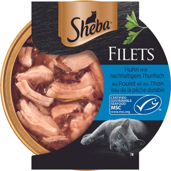 Actual product image Sheba Fillets chicken with sustainable tuna 1x60g (Adult, 1 pcs., 60 g)