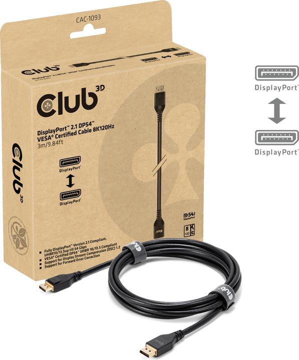 Actual product image Club 3D DisplayPort - DisplayPort (3 m, DisplayPort)