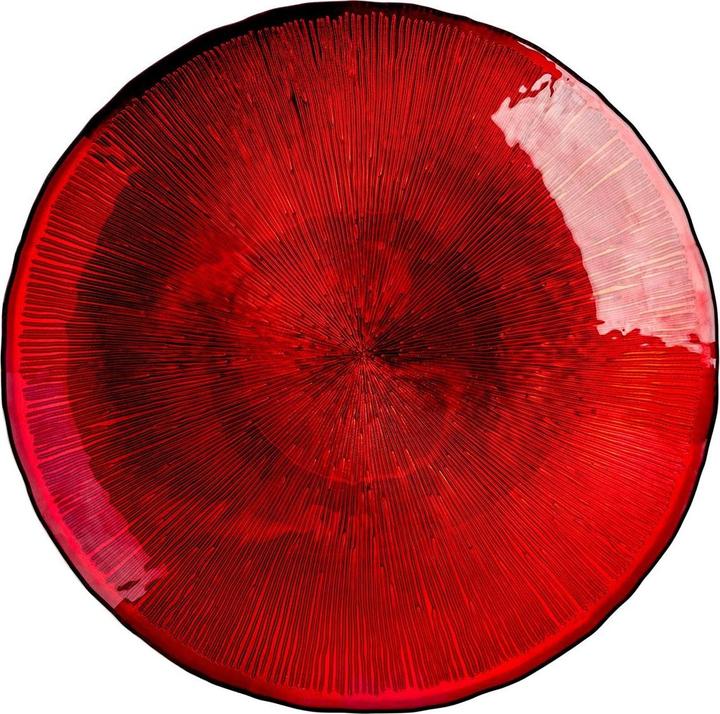 Actual product image The DRH Collection Red glass bowl Crimson Comet