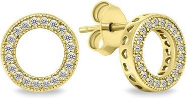 Produktbild Brilio Silver - Timeless gold-plated earrings with zircons EA607Y