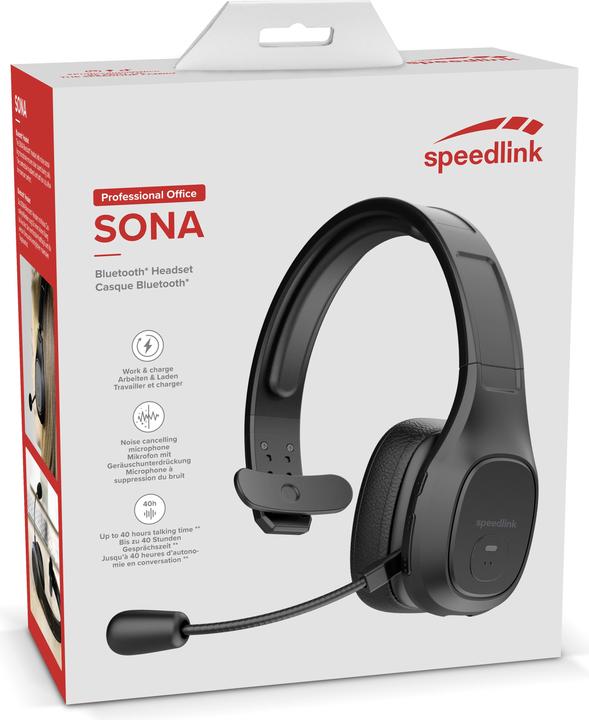 Immagine prodotto Speedlink Chat Headset SONA Bluetooth con cancellazione del rumore al dettaglio (Senza fili, USB-C)