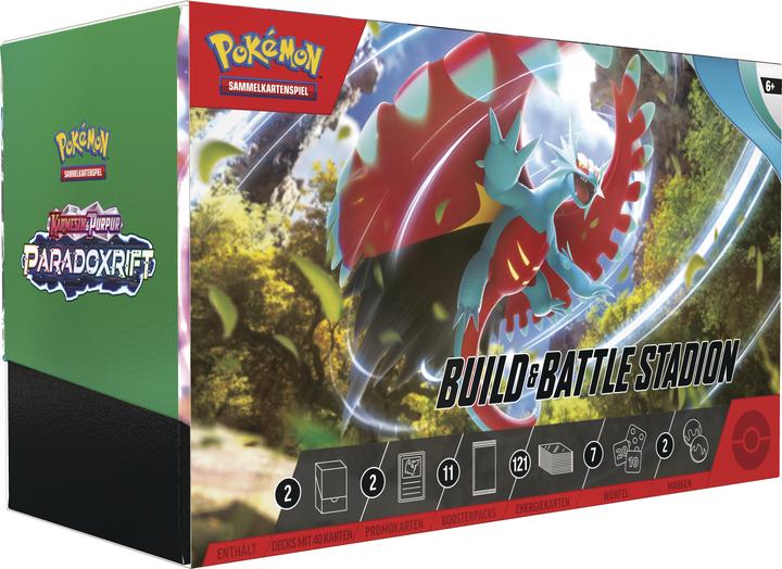 Actual product image Pokémon KP04 Karmesin&Purpur Miraidon EX Build & Battle Stadion *Deutsche Version* (German, Build & Battle Box)