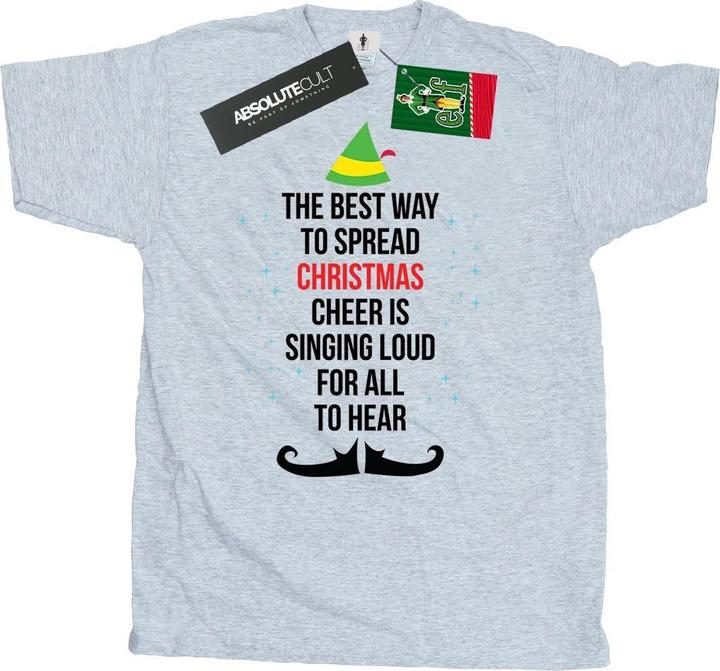 Immagine prodotto Elf Christmas Cheer Text Maglietta Uomo (XL)