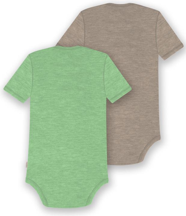 Actual product image Normani Set of 2 baby merino bodysuit short sleeves "Tauranga" - 9297 (92)