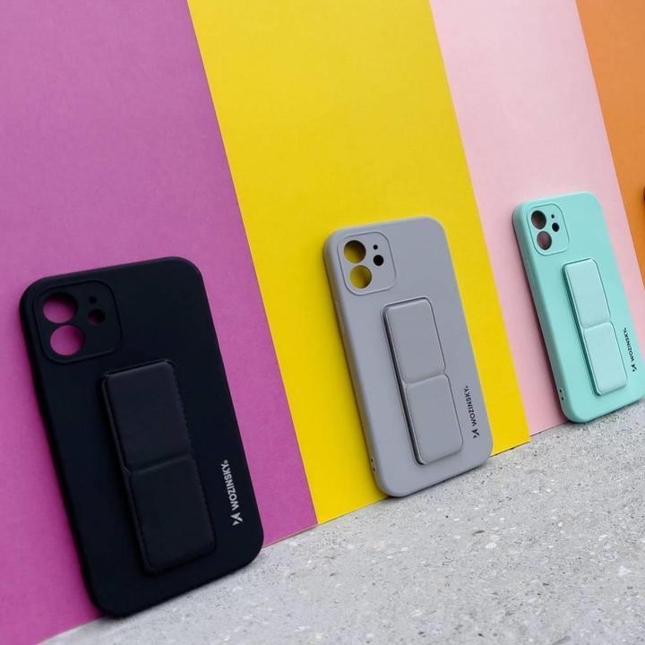 Image du produit Wozinsky Kickstand Case étui en silicone avec support pour iPhone 12 Pro Max bleu marine (Apple iPhone 12 Pro Max)