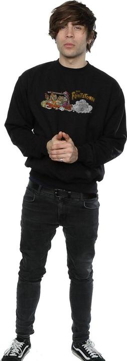 Actual product image The Flintstones Mens Family Car Distressed Sweatshirt (3XL)