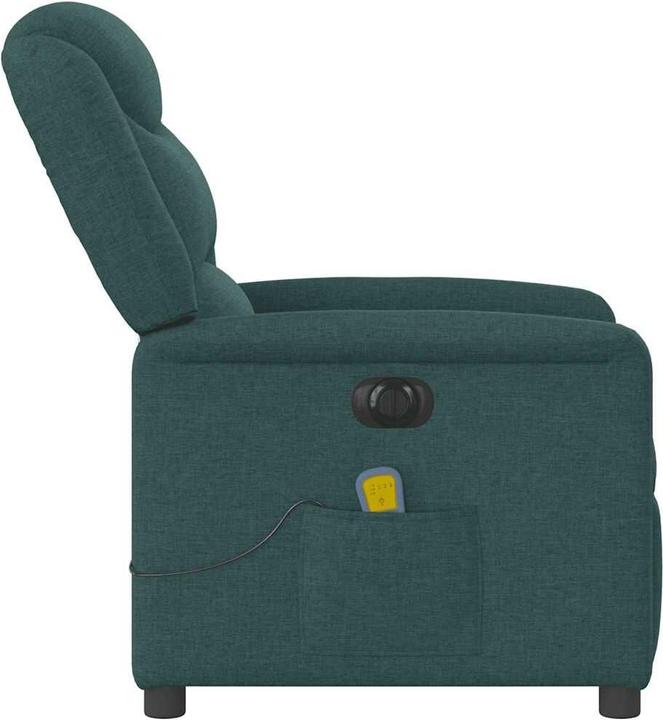 Actual product image VidaXL Massage chair electric dark green fabric