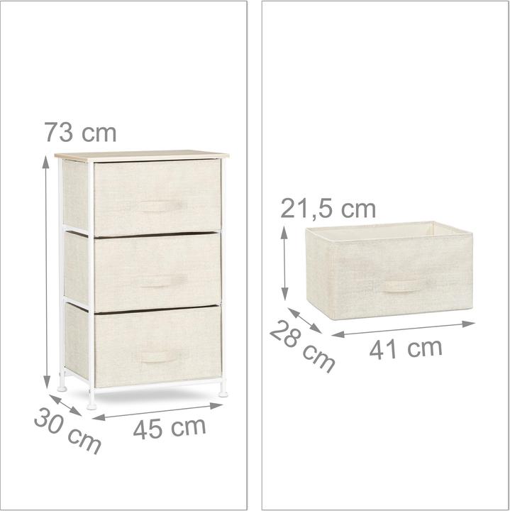 Produktbild Relaxdays Schubladenbox (45 x 30 x 73 cm)