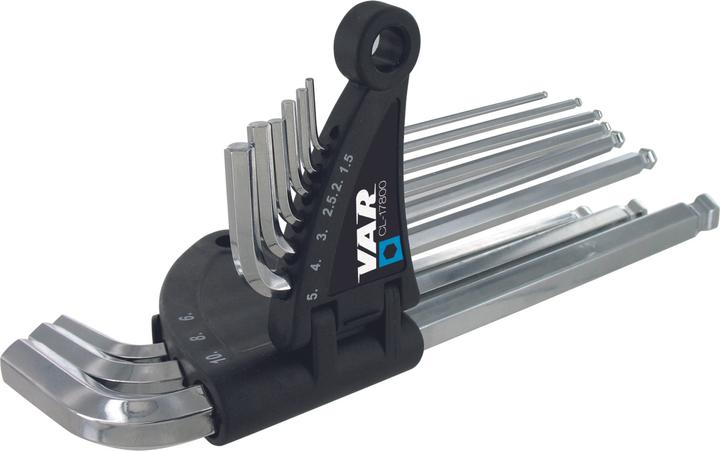 Produktbild VAR Profi Innensechskantschlüssel-Satz CL-17800 1.5/2/2.5/3/4/5/6/8 und 10mm