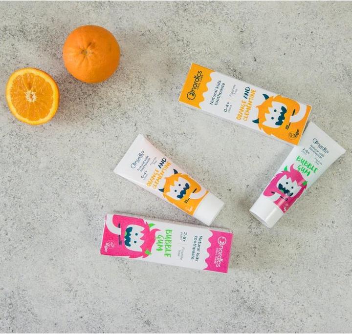 Productafbeelding Nordics Natuurlijke Kindertandpasta Sinaasappel & Clementine (75 ml)