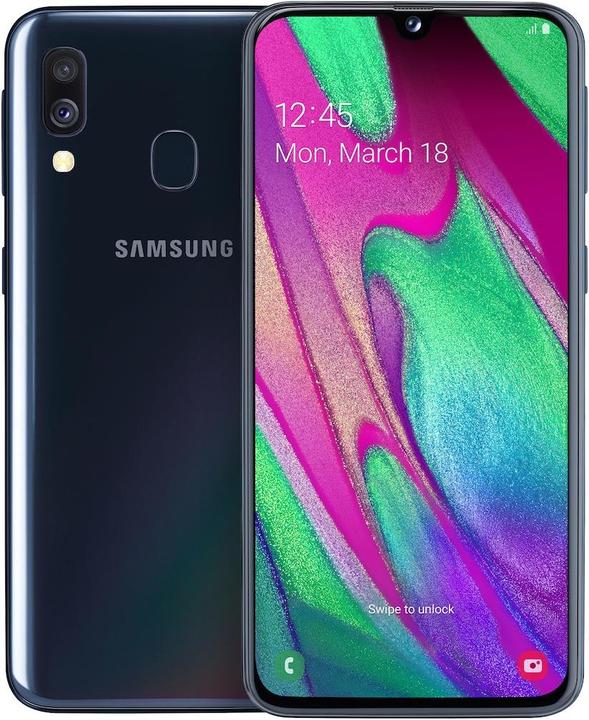 Actual product image Samsung Galaxy A40 EE Enterprise Edition (64 GB, Black, 5.90", Dual SIM, 16 Mpx, 4G)