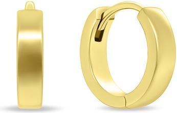 Produktbild Brilio Silver - Minimalist gold-plated round earrings EA204Y