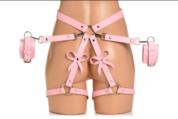 Image du produit XR Brands Harnais de bondage avec noeuds XL/2XL - Rose