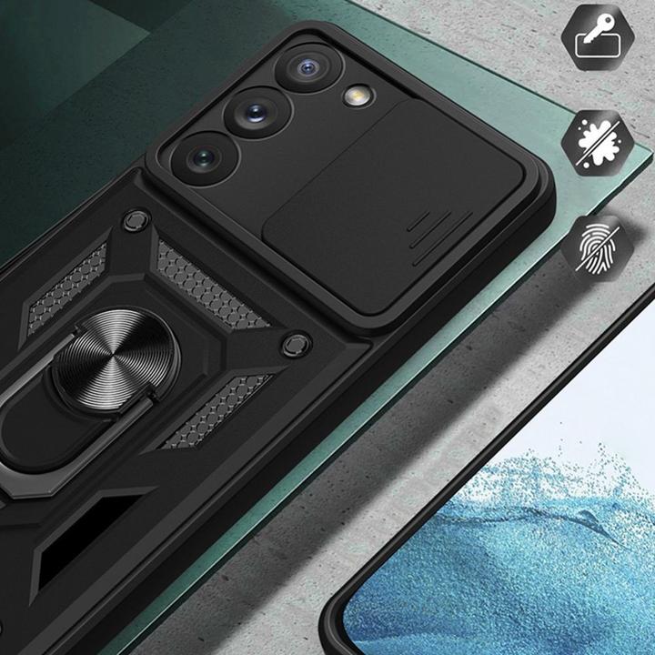 Produktbild Hurtel Hybrid Armor Camshield Hülle für Samsung Galaxy S23+ Panzerhülle mit Kameraabdeckung Pink (Samsung Galaxy S23+)