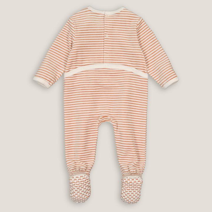 Image du produit La Redoute Collections Pyjama en velours à rayures avec motif de renard sur le devant (74)