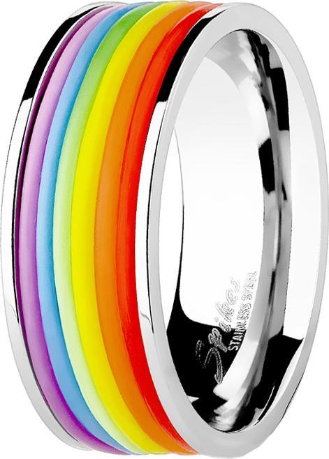 Image du produit Star Piercing Bague argent arc-en-ciel (Acier chirurgical 316L, sans laiton)