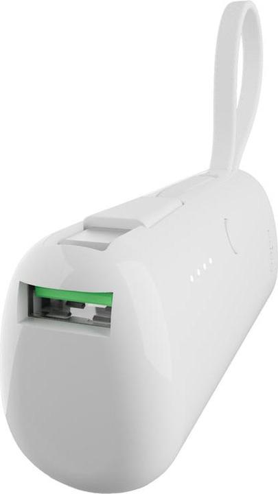 Actual product image SBS Puro Powerbank 5000mAh with integrated USB-C cable, white (5000 mAh)