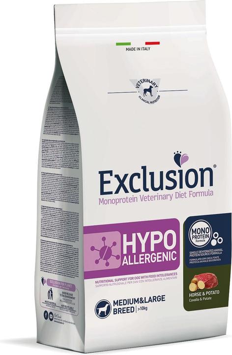 Produktbild Exclusion Hypoallergenic Horse & Potato Medium/Large Breed (Adult, 1 Stk., 12000 g)