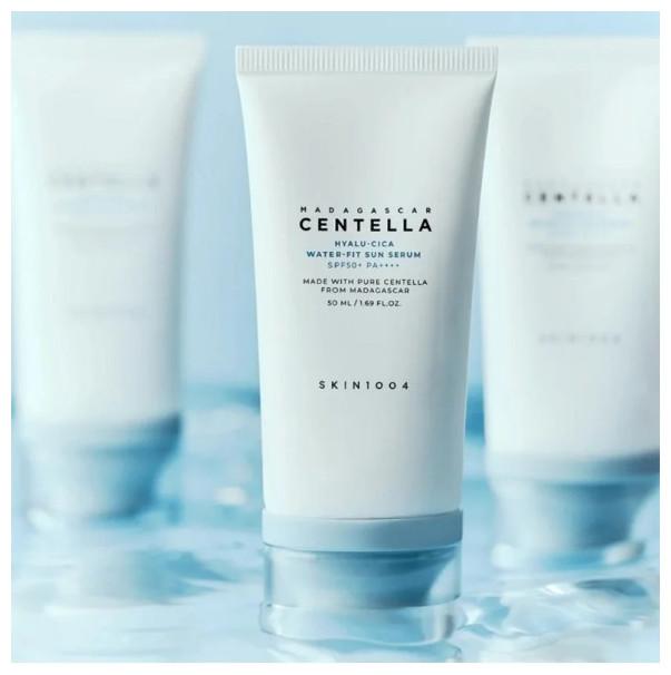 Actual product image Skin1004 Madagascar Centella Hyalu-Cica Water-Fit Sun Serum (Sun cream face, SPF 50+, 50 ml, 50 g)