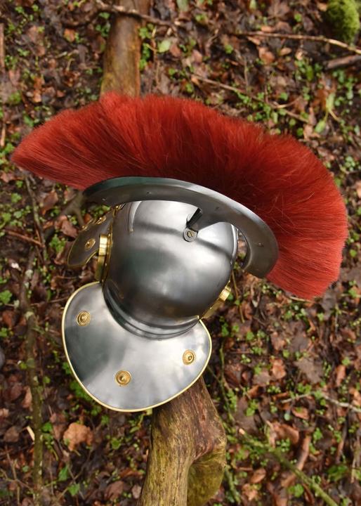 Actual product image Battle Merchant Roman officer's helmet with crest