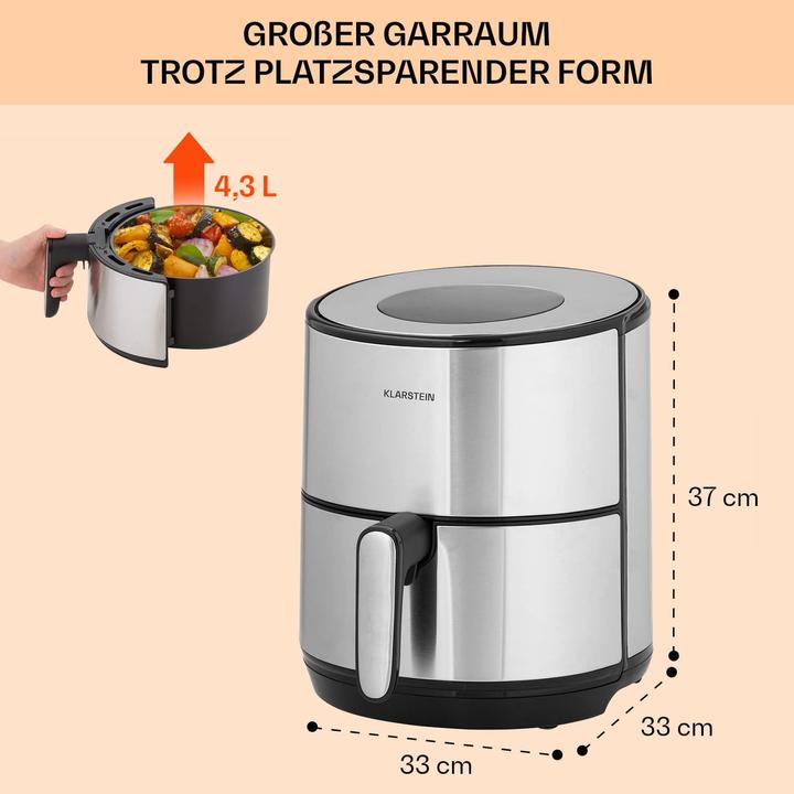 Actual product image Klarstein Hot air fryer