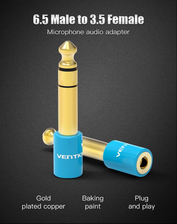 Produktbild Vention Audio Adapter VAB-S01-L, Jack 3.5mm to Jack 6.5mm (Winkeladapter)