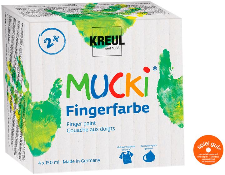 Image du produit Kreul Peinture au doigt (Jaune, Rouge, Bleu, Vert, 600 ml)