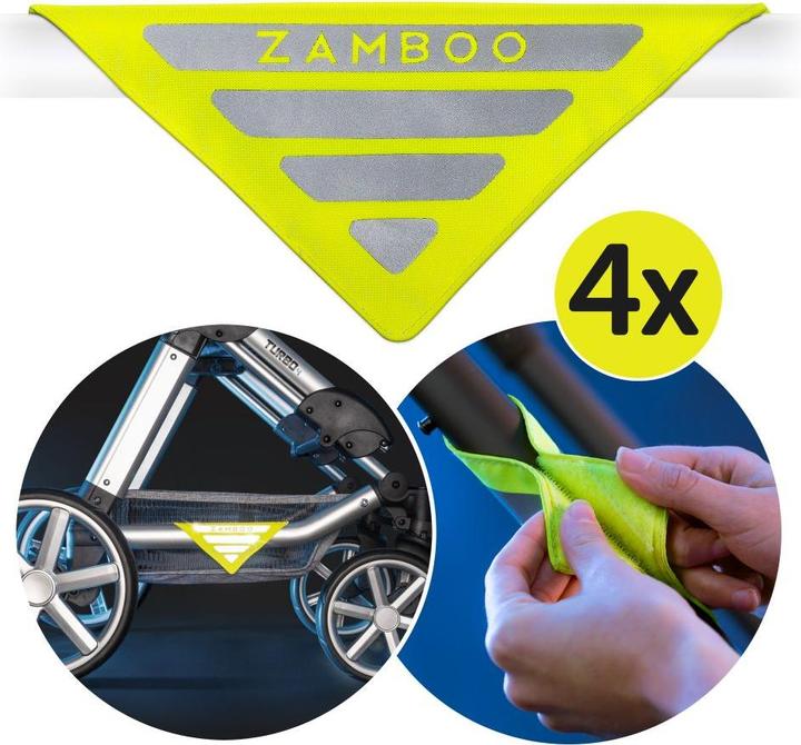 Produktbild Zamboo Kinderwagen-Ersatzteile Universal Reflektoren für Kinderwagen und Buggys 4er