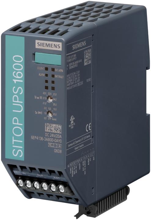 Immagine prodotto Siemens SITOP UPS1600 24V DC/20A (480 VA, 480 W, Doppio convertitore online UPS)