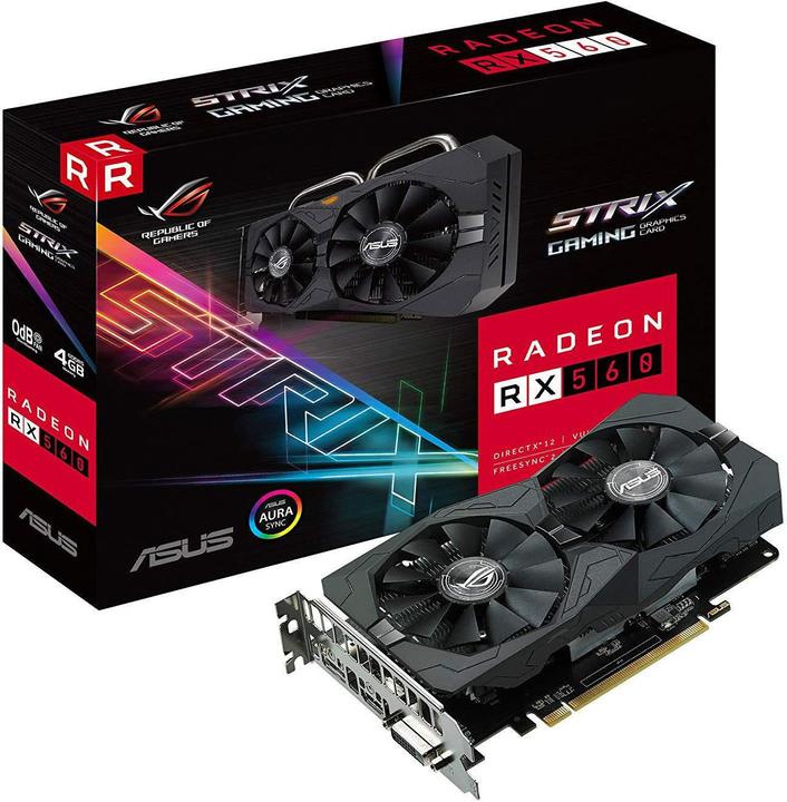 Actual product image ASUS Radeon STRIX RX 560 4G GAMING (4 GB)