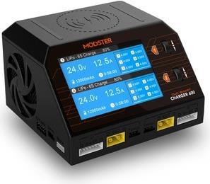 Produktbild Modster Ladegerät AC/DC Smart Duo Charger 600W 16A 2x6S Lipo mit integriertem Netzteil