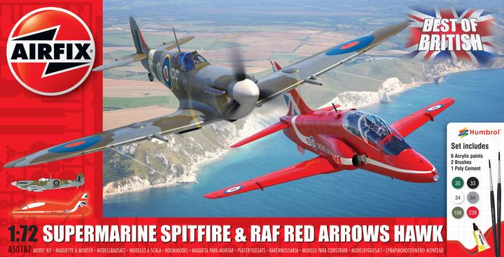 Actual product image Airfix Kit Set Best of British Spitfire & Hawk 1:72