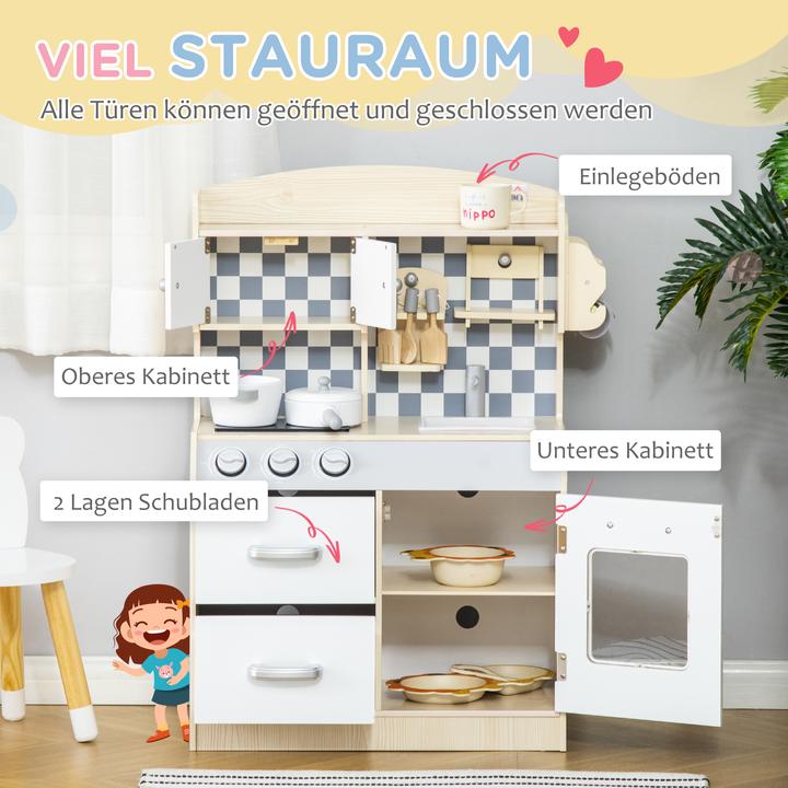 Immagine prodotto Homcom Cucine per bambini con accessori per cucinare