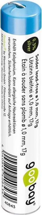 Produktbild Goobay Profi Lötzinn bleifrei, ø 1,0 mm, 17 g (Lötzinn)