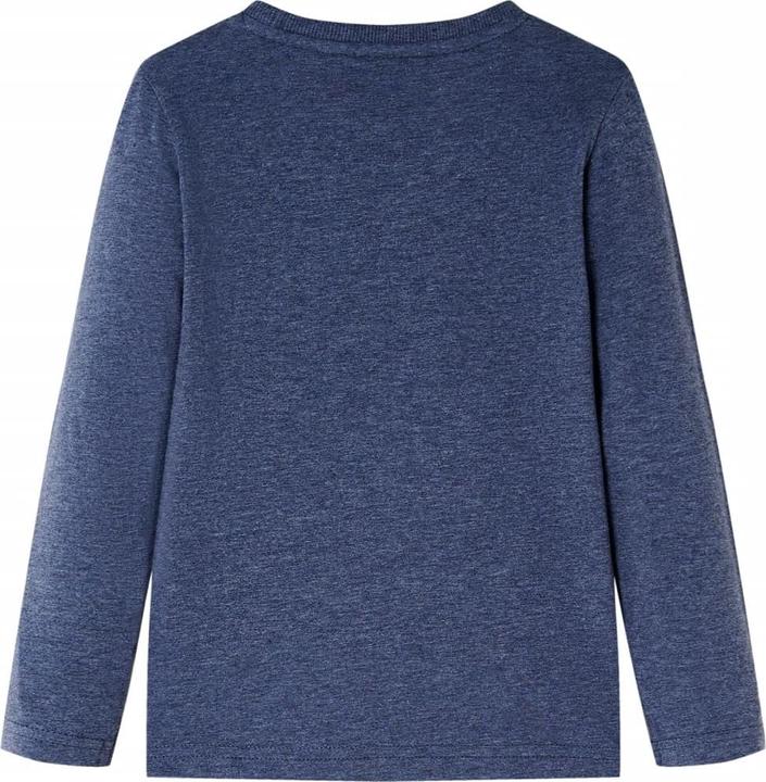 Image du produit VidaXL T-shirt manches longues enfant bleu foncé mélangé 140,Matière : 100 (140)