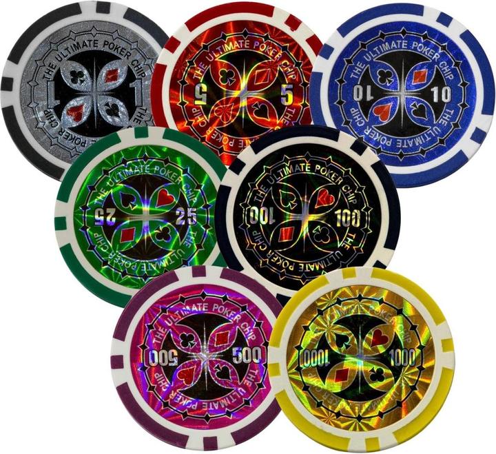 Actual product image Games Planet Poker case, 1000 laser chips, aluminium