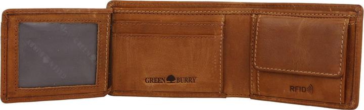 Actual product image Greenburry Tornado wallet RFID protection leather 10 cm