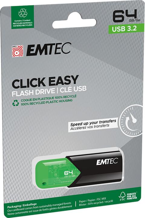 Actual product image Emtec B110 Click Easy (64 GB, USB-A, USB 3.1)